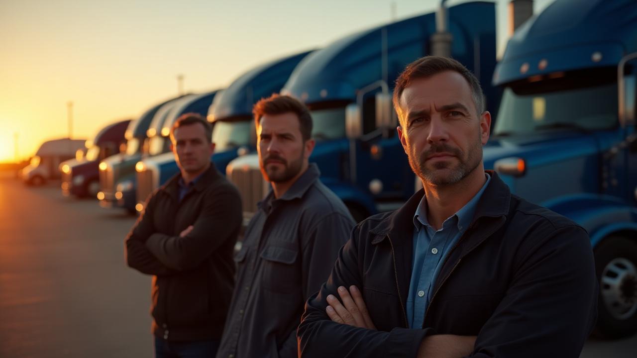 Blow-N-Smoke Transportation team standing with modern fleet