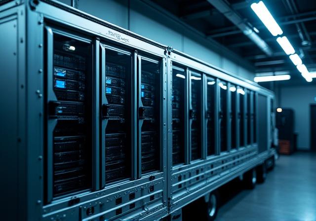 Pre-configured server racks in secure shipping enclosures