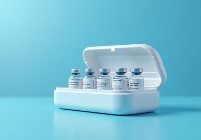 Pharmaceutical containers carefully packed for shipping